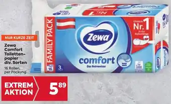 Billa Zewa Comfort Toiletten-papier div. Sorten 16 Rollen, per Packung Angebot