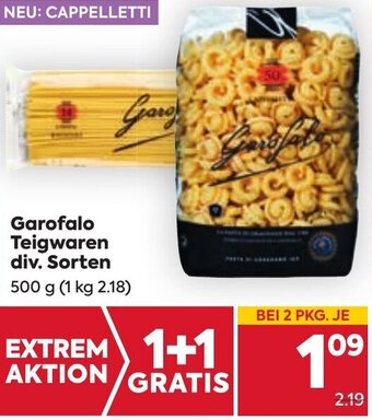 Billa Garofalo Teigwaren div. Sorten 500 g Angebot