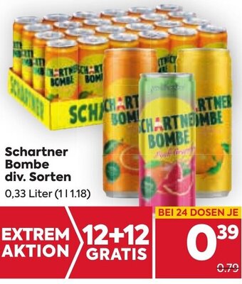 Billa Schartner Bombe div. Sorten 0,33 Liter Angebot