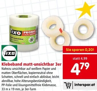 Interspar Klebeband matt-unsichtbar 3er Angebot