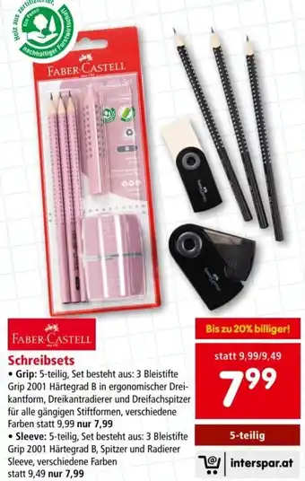 Interspar FABER-CASTELL Schreibsets 5-teilig Angebot