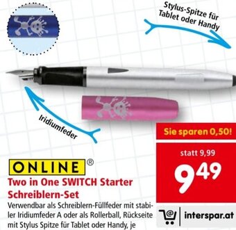 Interspar Two in One SWITCH Starter Schreiblern-Set Angebot