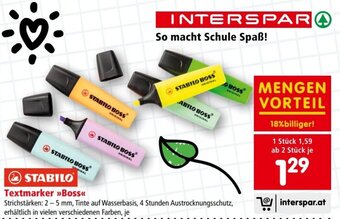 Interspar STABILO Textmarker »Boss«< Angebot