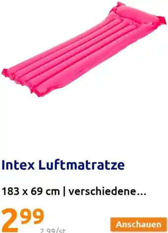 Action Intex Luftmatratze 183 x 69 cm | verschiedene... Angebot