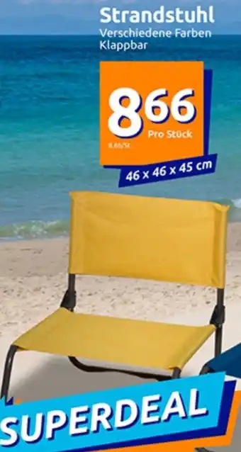 Action Strandstuhl Verschiedene Farben Klappbar 46 x 46 x 45 cm Angebot