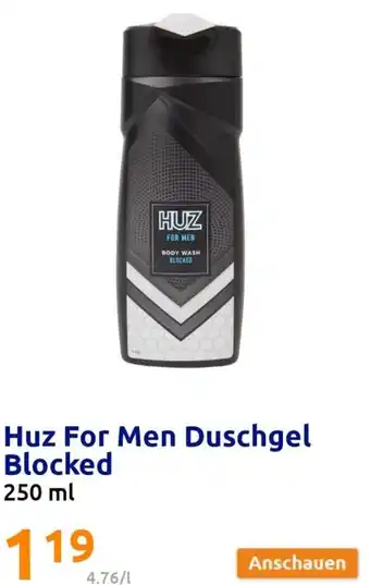 Action Huz For Men Duschgel Blocked 250 ml Angebot
