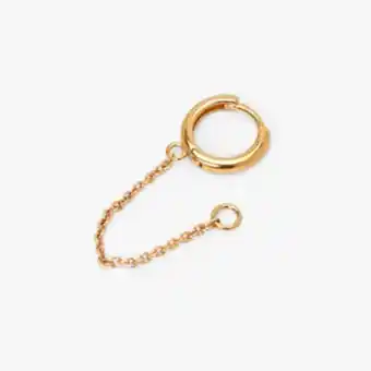 Claire's 18k gold plated one 10mm chain hoop connector earring Angebot