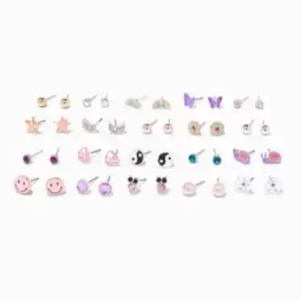 Claire's Mixed metal icon stud earrings - 20 pack Angebot