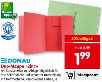 Interspar DONAU Duo-Mappe »>2in1<< Angebot
