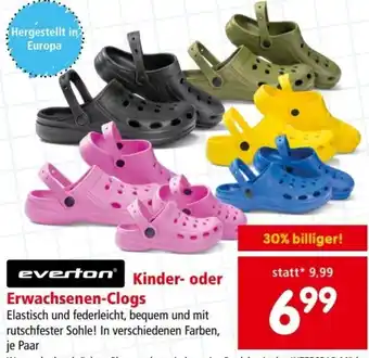 Interspar everton Kinder- oder Erwachsenen-Clogs Angebot