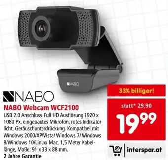 Interspar NABO Webcam WCF2100 Angebot