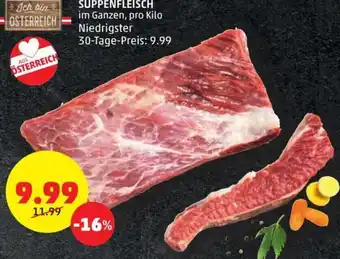 PENNY SUPPENFLEISCH im Ganzen, pro Kilo Niedrigster 30-Tage-Preis: 9.99 Angebot