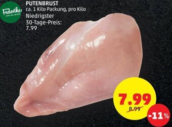PENNY PUTENBRUST ca. 1 Kilo Packung, pro Kilo Angebot