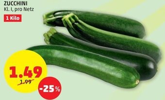 PENNY ZUCCHINI Kl. I, pro Netz 1 Kilo Angebot