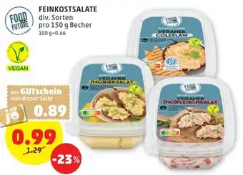 PENNY FEINKOSTSALATE div. Sorten pro 150 g Becher Angebot