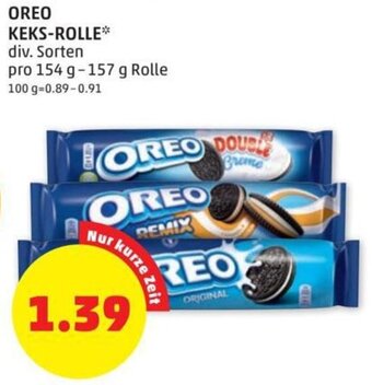 PENNY OREO KEKS-ROLLE* div. Sorten pro 154 g- 157 g Rolle Angebot