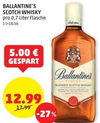 PENNY BALLANTINE'S SCOTCH WHISKY pro 0,7 Liter Flasche Angebot