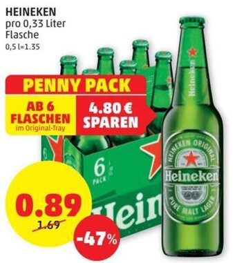 PENNY HEINEKEN pro 0,33 Liter Flasche Angebot