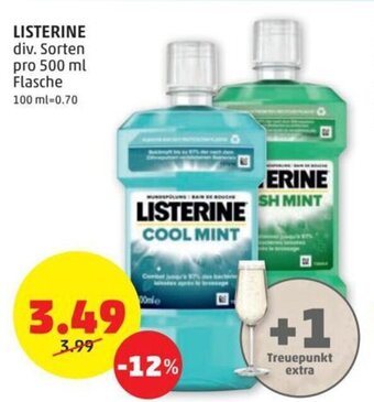 PENNY LISTERINE div. Sorten pro 500 ml Flasche Angebot