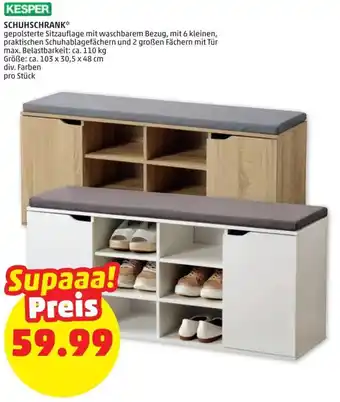 PENNY KESPER SCHUHSCHRANK* Größe: ca. 103 x 30,5 x 48 cm div. Farben pro Stück Angebot