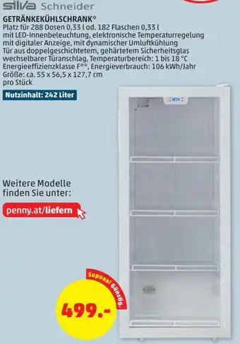 PENNY silva Schneider GETRÄNKEKÜHLSCHRANK* Angebot