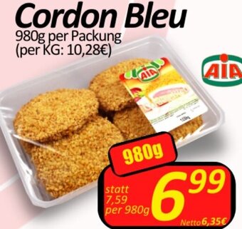 Wurstico Cordon Bleu 980g per Packung Angebot