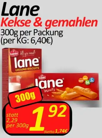 Wurstico Lane Kekse & gemahlen 300g per Packung Angebot
