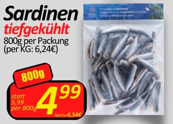 Wurstico Sardinen tiefgekühlt 800g per Packung Angebot