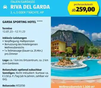 Hofer Reisen ITALIEN/GARDASEE RIVA DEL GARDA 3, 4, 5 ODER 7 NÄCHTE, HP Angebot