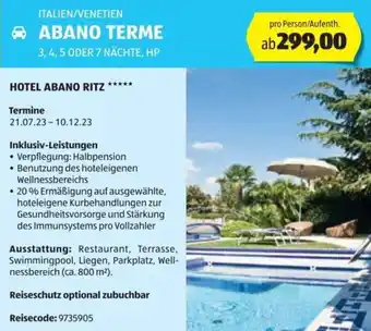 Hofer Reisen ITALIEN/VENETIEN ABANO TERME 3, 4, 5 ODER 7 NÄCHTE, HP Angebot