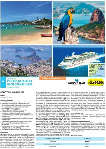 KREUZFAHRT VON RIO DE JANEIRO NACH BUENOS AIRES 15 TAGE, ÜF UND VP