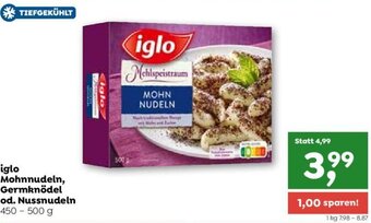 ADEG iglo Mohnnudeln, Germknödel od. Nussnudeln 450 - 500 g Angebot