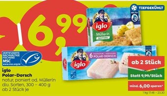 ADEG iglo Polar-Dorsch natur, paniert od. Müllerin diu. Sorten, 300 - 400 g Angebot