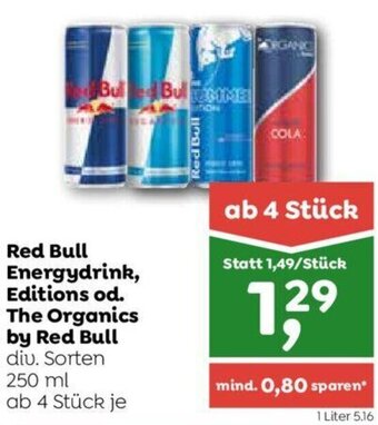 ADEG Red Bull Energydrink, Editions od. The Organics by Red Bull diu. Sorten 250 ml Angebot