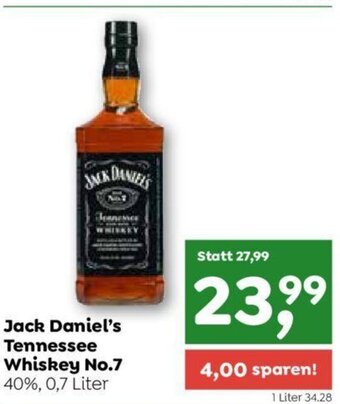ADEG Jack Daniel's Tennessee Whiskey No.7 40%, 0,7 Liter Angebot