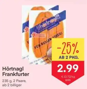 MPreis Hörtnagl Frankfurter 235 g, 2 Paare, ab 2 billiger Angebot