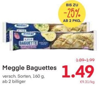 MPreis Meggle Baguettes versch. Sorten, 160 g Angebot