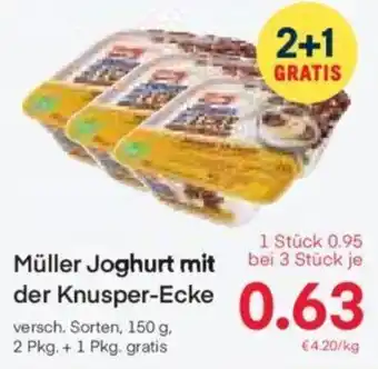 MPreis Müller Joghurt mit der Knusper-Ecke 150 g Angebot