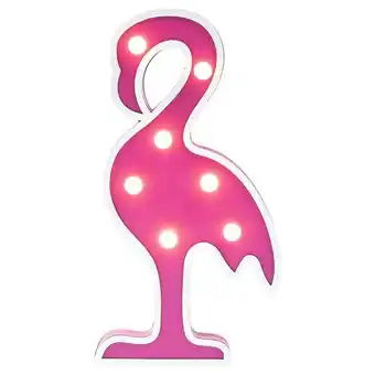 Libro Led standdeko tropical flamingo mit 7 leds 35,5 x 19 cm rosa Angebot