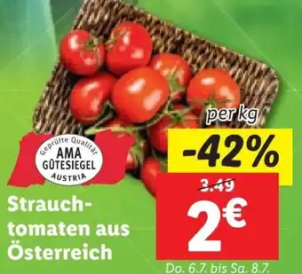 Lidl Strauch-tomaten aus Österreich per kg Angebot