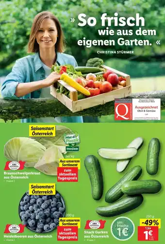 Lidl Snack Gurken aus Österreich Klasse I 250 200 g Aus unserem Sortiment Angebot