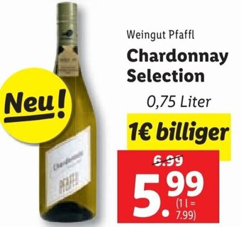 Lidl Weingut Pfaffl Chardonnay Selection 0,75 Liter Angebot