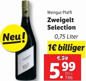 Lidl Weingut Pfaffl Zweigelt Selection 0,75 Liter Angebot