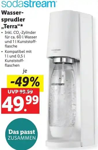 Lidl sodastream Wasser-sprudler ,,Terra"* Angebot
