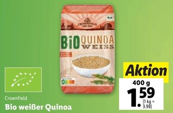 Lidl Crownfield Bio weißer Quinoa 400 g Angebot