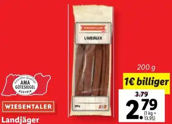 Lidl WIESENTALER Landjäger 200 g Angebot