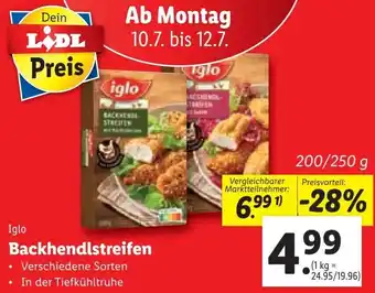 Lidl Iglo Backhendlstreifen 200/250 g Angebot
