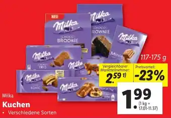 Lidl Milka Kuchen Verschiedene Sorten 117-175 g Angebot