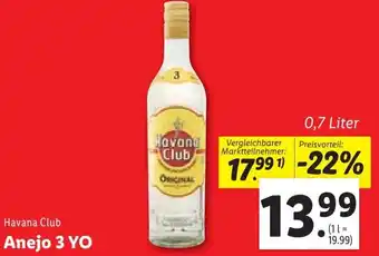 Lidl Havana Club Anejo 3 YO 0,7 Liter Angebot