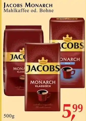Winkler Markt JACOBS MONARCH Mahlkaffee od. Bohne 500 g Angebot